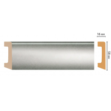 Цветной напольный плинтус Decomaster D234-375 (58*16*2400 мм)