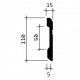 Плинтус Европласт 1.53.101 гибкий Пенополиуретан 2000*110*27 мм